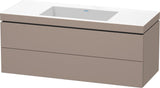 DURAVIT L-Cube c-bonded Waschtischset 1200 mm mit Vero Air Waschtisch, 2 Schubkästen, Basalt Matt