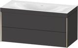 Duravit XViu c-bonded Waschtischunterschrank 1000 mm, 2 Schubkästen, anthrazit, wandhängend