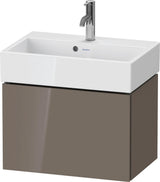 DURAVIT L-Cube Waschtischunterbau wandhängend 584 mm Weiß Matt mit 1 Auszug und Tip-On-Technik