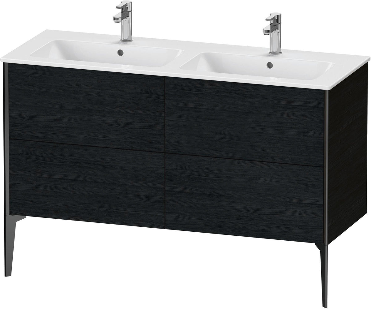 DURAVIT XViu Waschtischunterbau bodenstehend 1280 mm, 4 Auszüge, weiß matt – Tip-On