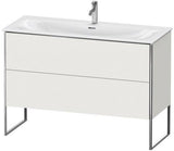 Duravit XSquare Waschtischunterbau 1210 mm mit 2 Auszügen, Eiche massiv, Anthrazit matt