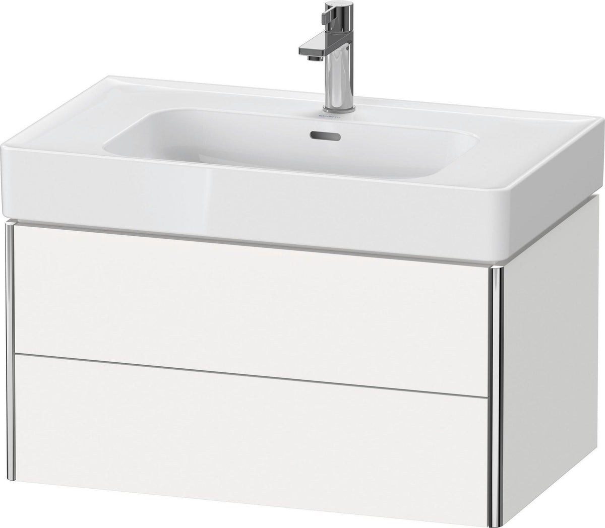 DURAVIT XSquare Waschtischunterbau 784 mm Taupe mit 2 Schubkästen und Tip-on Technik