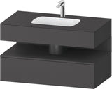 DURAVIT Qatego Einbauwaschtisch mit Konsolenwaschtischunterbau 1000 mm, 1 Auszug, antibakteriell
