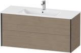 Duravit XViu Waschtischunterbau wandhängend 1210 mm, 2 Schubkästen, champagner matt/weiß matt