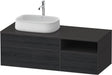 DURAVIT Zencha Konsolenwaschtischunterbau 1300 mm Eiche Anthrazit wandhängend