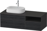 DURAVIT Zencha Konsolenwaschtischunterbau 1300 mm Eiche Anthrazit wandhängend