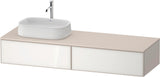 DURAVIT Zencha Konsolen-Waschtischunterbau 1600 mm Eiche Anthrazit mit 2 Auszügen