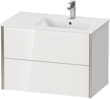 DURAVIT XViu Waschtischunterbau wandhängend 810 mm, 2 Schubkästen, weiß matt
