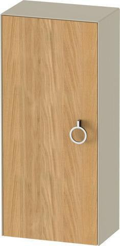 DURAVIT White Tulip Halbhochschrank 400 mm, Tür links, Nussbaum/Taupe, Soft-Close