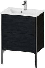 Duravit XViu Waschtischunterbau bodenstehend 610 mm, 2 Auszüge, champagner matt/weiß matt