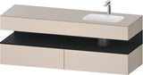 DURAVIT Qatego Einbauwaschtisch mit Konsolenwaschtischunterbau 1600 mm Weiß Matt