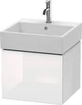 DURAVIT L-Cube Waschtischunterbau 484 mm, 1 Auszug, Weiß Matt, wandhängend, Tip-On