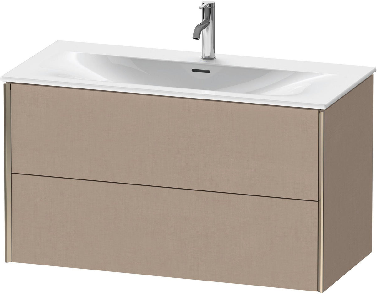 DURAVIT XViu Waschtischunterbau wandhängend 1010 mm, 2 Schubkästen, weiß matt – mit Tip-On-Technik