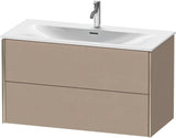 DURAVIT XViu Waschtischunterbau wandhängend 1010 mm, 2 Schubkästen, weiß matt – mit Tip-On-Technik