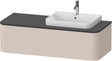 DURAVIT Happy D.2 Konsolenwaschtischunterbau 1300 mm taupe supermatt mit Tip-On und LED