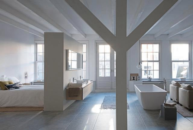 Duravit L-Cube Konsole variabel – 2 Ausschnitte, 550 mm Tiefe, Weiß Matt