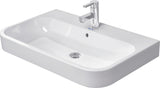 DURAVIT Happy D.2 Möbelwaschtisch 800 mm mit Überlauf, 1 Hahnloch, WonderGliss, weiß