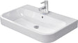 DURAVIT Möbelwaschtisch Happy D.2 800 mm mit Überlauf und Hahnlochbank, geschliffen, weiß