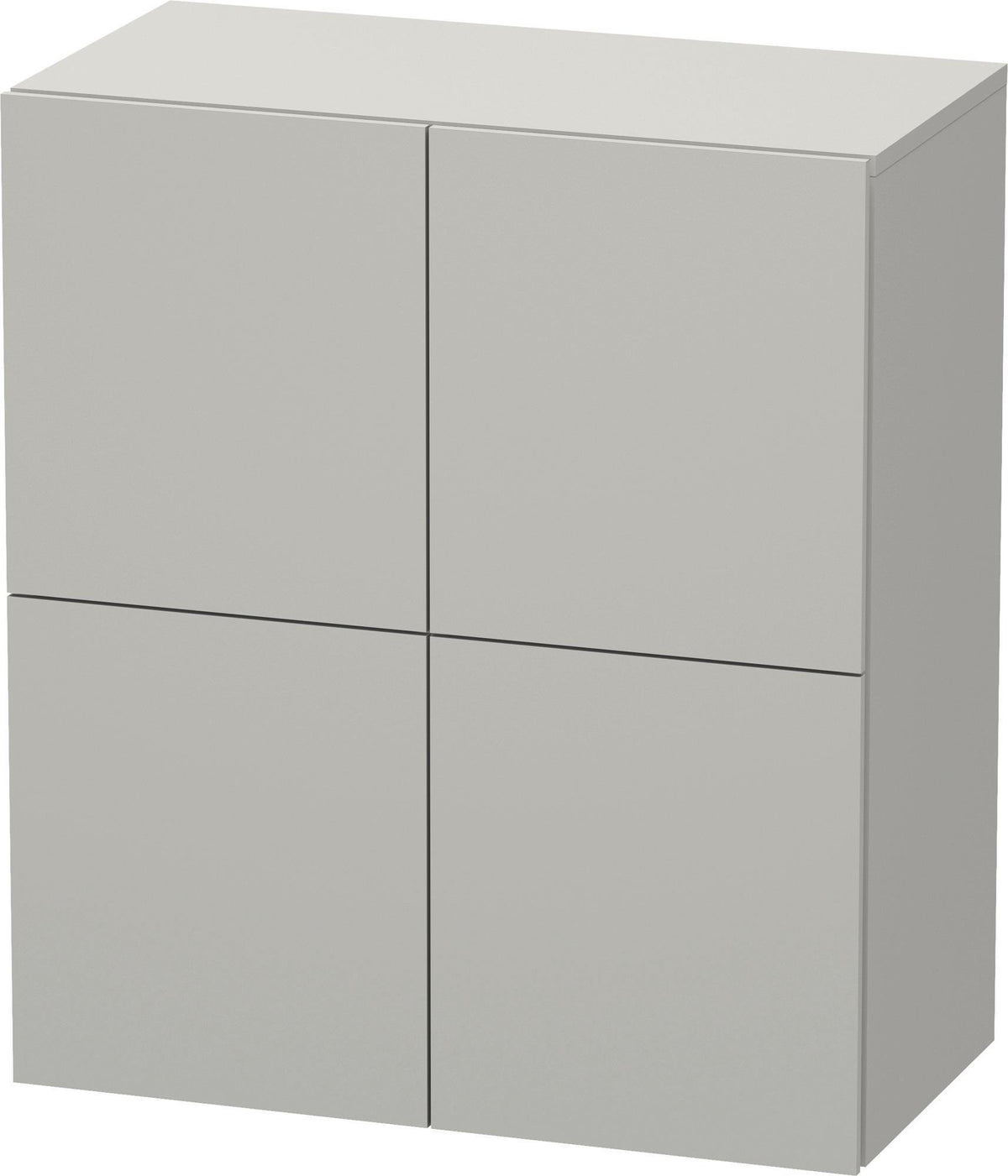 Duravit Halbhochschrank L-Cube 363x700x800 mm, 2 Türen, Betongrau Matt, wandhängend