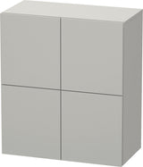 Duravit Halbhochschrank L-Cube 363x700x800 mm, 2 Türen, Betongrau Matt, wandhängend