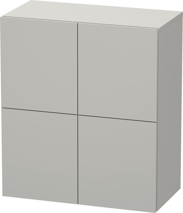 Duravit Halbhochschrank L-Cube 363x700x800 mm, 2 Türen, Betongrau Matt, wandhängend