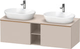 Duravit D-Neo Konsolenwaschtischunterbau 1400 mm Eiche Terra Matt, wandhängend, 2 Auszüge