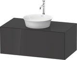 DURAVIT White Tulip Waschtischunterbau 1000 mm Taupe Seidenmatt mit LED & Tip-On