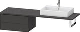 DURAVIT L-Cube Unterschrank 720 mm, 2 Schubkästen, weiß matt, wandhängend