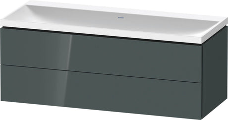 Duravit L-Cube Waschtischset 1200x480x480 mm Eiche Terra Matt mit Tip-on Technik