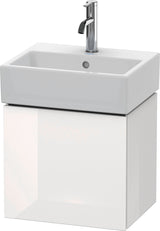 Duravit L-Cube Waschtischunterbau 434 mm weiß matt, 1 Tür links, wandhängend
