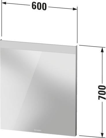DURAVIT Licht & Spiegel Wandspiegel 600x700mm mit Beleuchtung, Heizung & Sensorschalter – Weiß