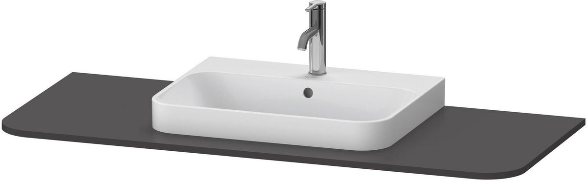 Duravit Konsole Happy D.2 1300 mm taupe supermatt – Beckenposition links