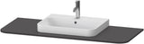 Duravit Konsole Happy D.2 1300 mm taupe supermatt – Beckenposition links