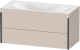 DURAVIT XViu c-bonded Waschtischunterbauset 1000 mm, 2 Schubkästen, schwarz matt, wandhängend