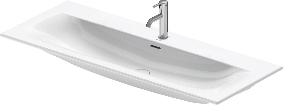 DURAVIT Viu Möbelwaschtisch 1230 mm, Weiß, mit Überlauf & WonderGliss – für Wandmontage