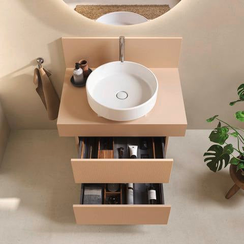 Duravit Balcoon Konsole 800x370x550 mm mit mittigem Ausschnitt, Elfenbein Matt