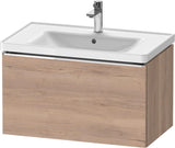 Duravit D-Neo Waschtischunterbau 784 mm Eiche Schwarz Matt mit 1 Auszug und Bronze-Griff
