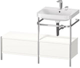 Duravit Waschtischset Happy D.2 Plus 1200x490mm taupe supermatt – Einrichtungssystem Nussbaum rechts