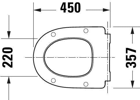 DURAVIT Univavo WC-Sitz D-Form tief 457 mm mit Absenkautomatik, abnehmbar, Edelstahl-Scharniere, Weiß