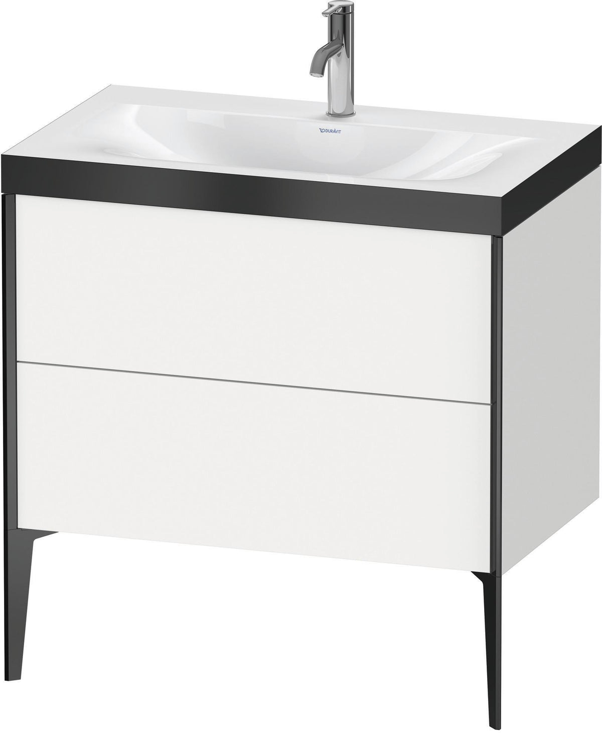 Duravit XViu c-bonded Waschtischset bodenstehend 800 mm mit 2 Auszügen, Push-Open und Soft-Close