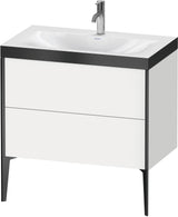 Duravit XViu c-bonded Waschtischset bodenstehend 800 mm mit 2 Auszügen, Push-Open und Soft-Close