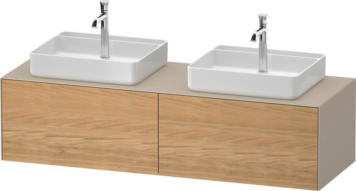 DURAVIT White Tulip Waschtischunterbau 1600 mm wandhängend, 2 Auszüge, weiß seidenmatt