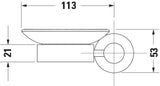 Duravit D-Code Seifenschale links Chrom – Wandmontage mit Befestigungsmaterial