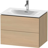 DURAVIT L-Cube Waschtischunterbau wandhängend 720 mm weiß matt mit 2 Schubkästen und Tip-On-Technik