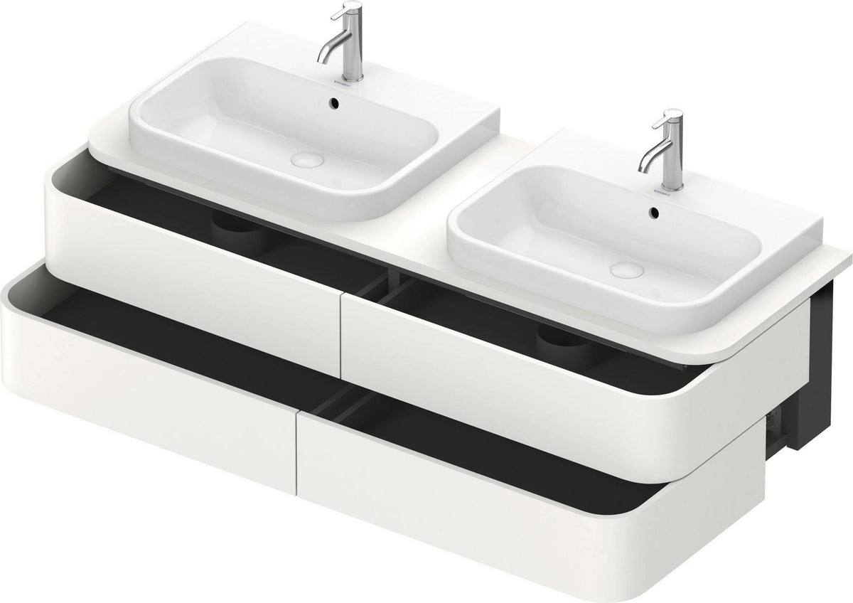 Duravit Happy D.2 Konsolenwaschtischunterbau 1600 mm mit 4 Schubkästen und Tip-On-Technik