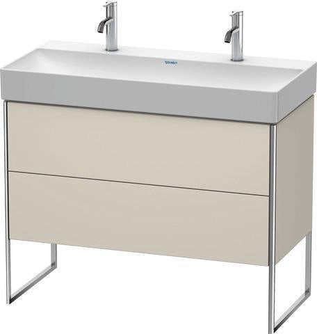 Duravit XSquare Waschtischunterbau 984x731x460 mm mit Fußgestell, s-matt und Ahorn