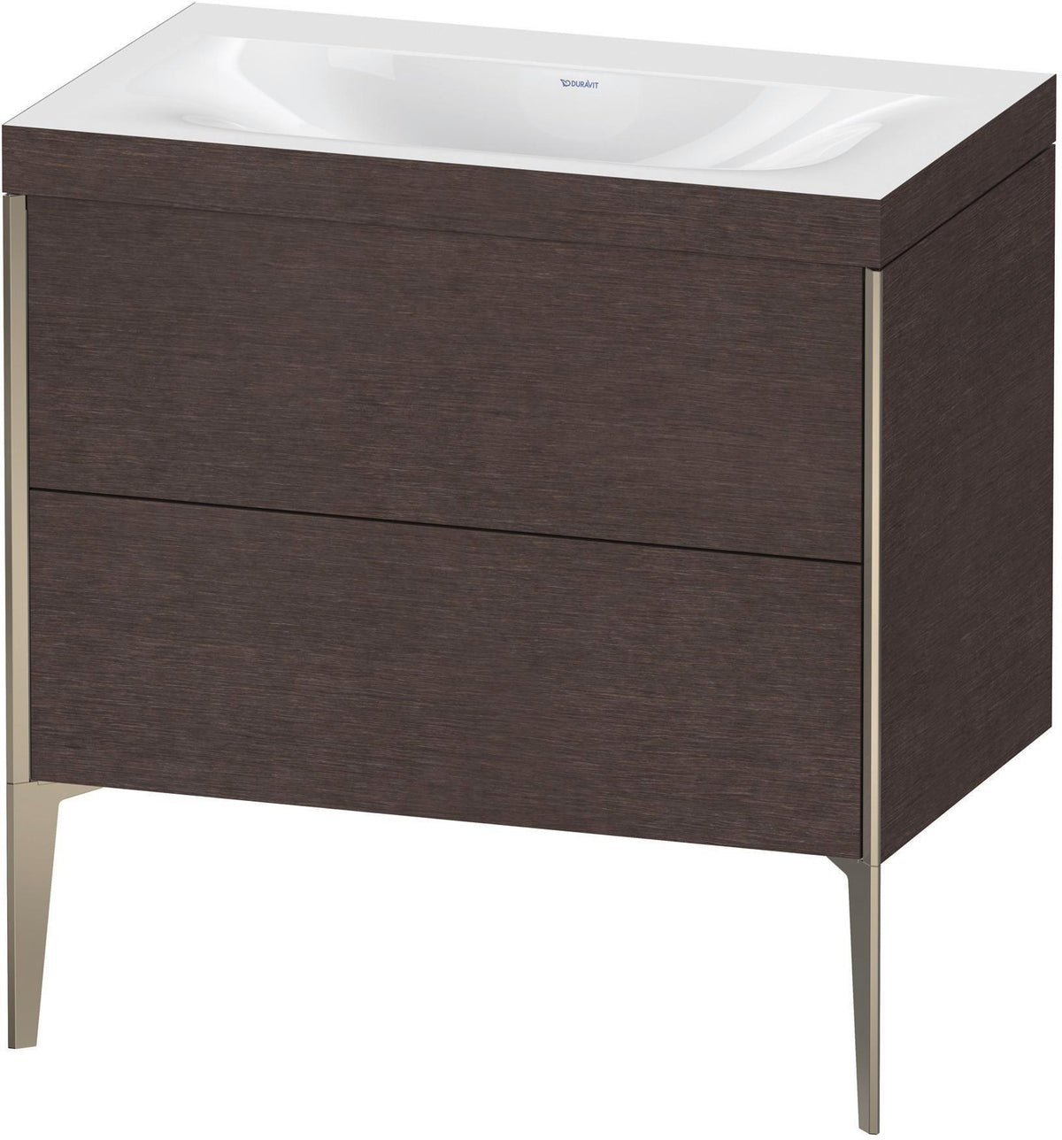 DURAVIT XViu c-bonded Waschtischset 800 mm bodenstehend mit 2 Auszügen und Tip-on Technik