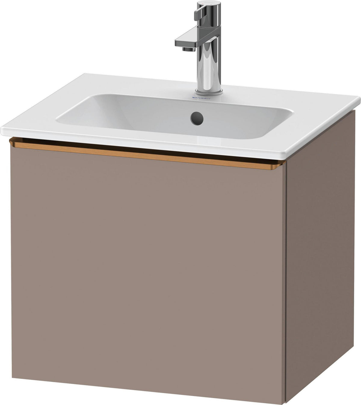 DURAVIT D-Neo Waschtischunterbau 510 mm Eiche Schwarz Matt mit Bronze Griff