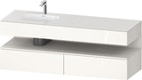 DURAVIT Qatego Studio F. A. Porsche Einbauwaschtisch mit Konsolenwaschtischunterbau 1600 mm Weiß Matt