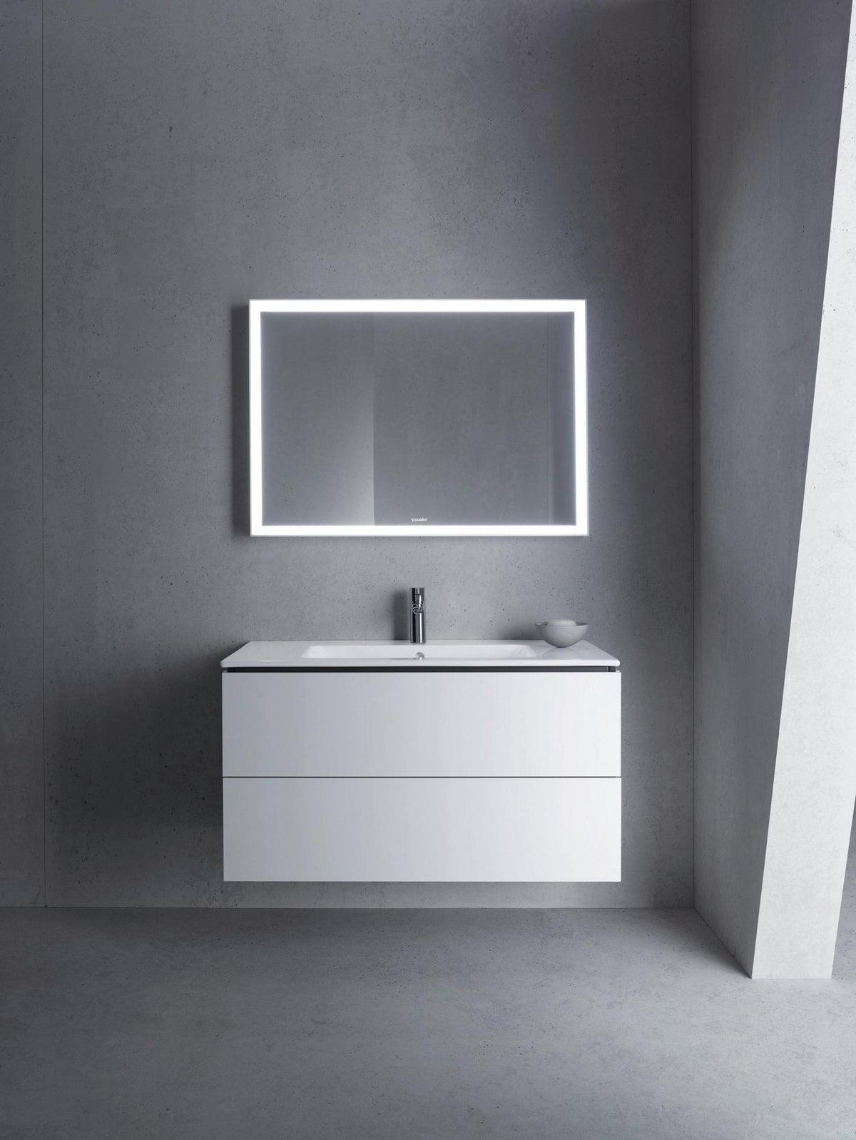 DURAVIT ME by Starck Möbelwaschtisch 1030 mm Weiß Seidenmatt mit Überlauf und 1 Hahnloch